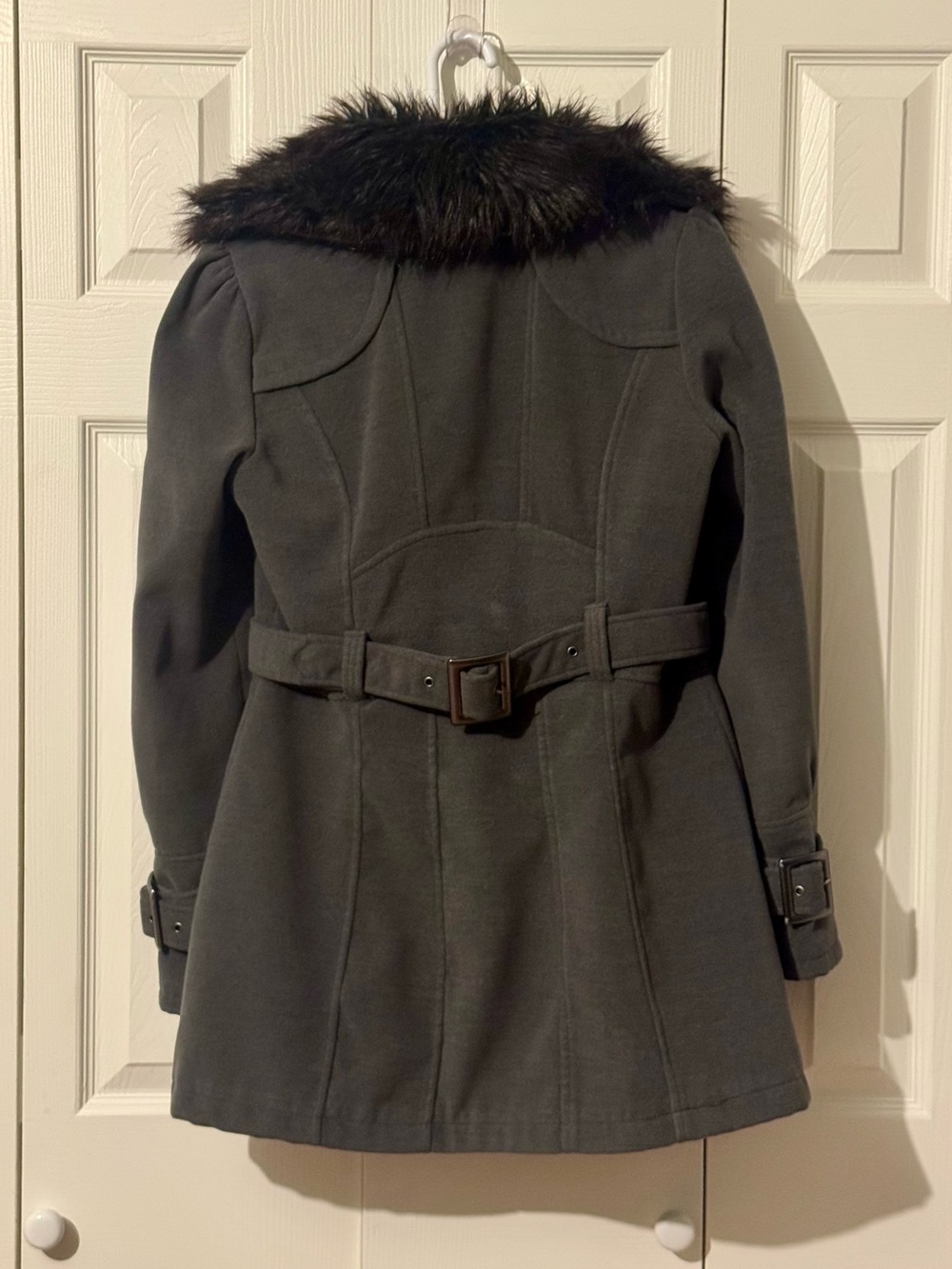 Worthington Fur Collared Pea Coat Medium - Picture 2 of 12